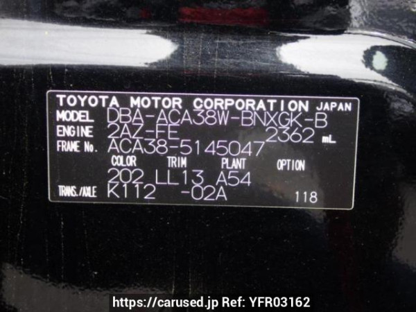 Used 2009 AT toyota vanguard ACA38W Image[10]