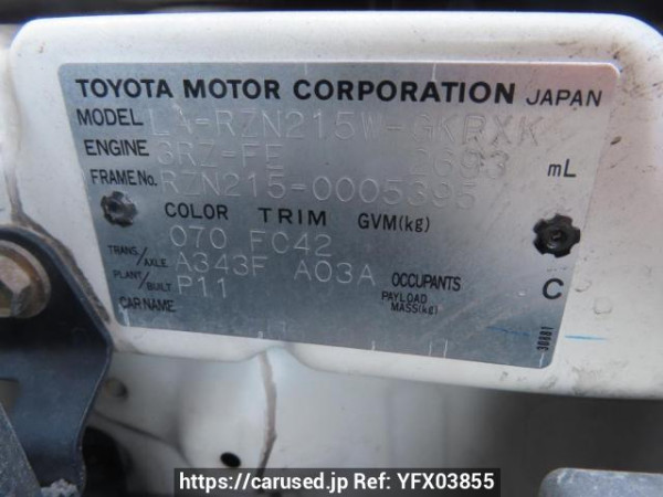 Used 2003 AT toyota hilux-surf RZN215W Image[12]