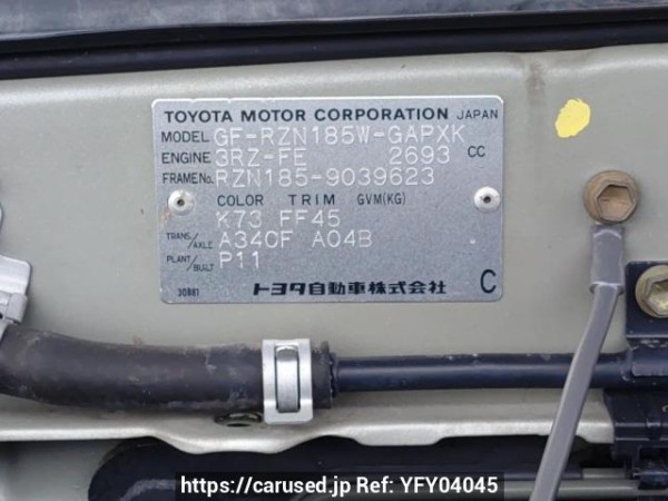 Used 2001 AT toyota hilux-surf RZN185W Image[10]