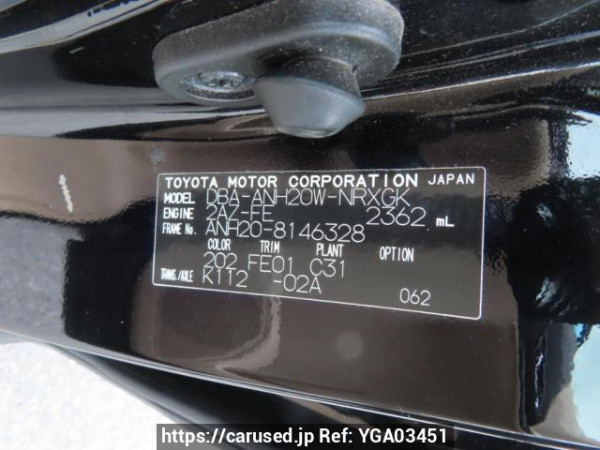 Used 2010 AT toyota vellfire ANH20W Image[10]