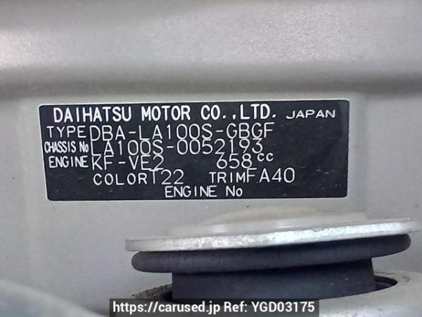 Used 2011 AT daihatsu move LA100S Image[10]