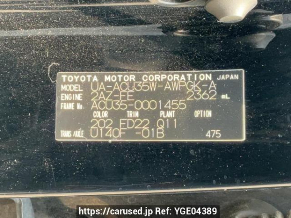 Used 2003 AT toyota harrier ACU35W Image[10]