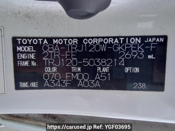 Used 2006 AT toyota land-cruiser-prado TRJ120W Image[11]