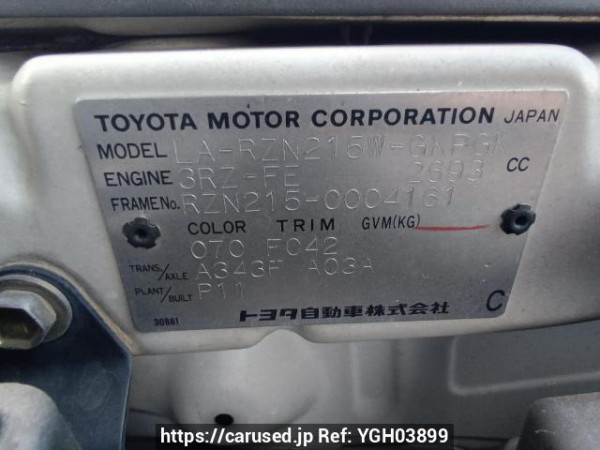 Used 2003 AT toyota hilux-surf RZN215W Image[11]