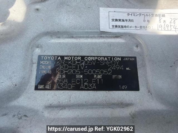 Used 2006 AT toyota hiace-van KDH205V Image[6]
