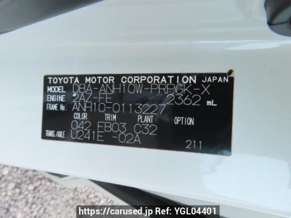Used 2005 AT toyota alphard ANH10W Image[11]