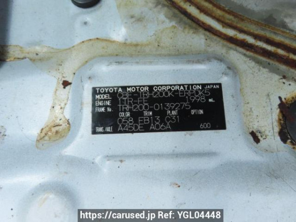 Used 2011 AT toyota hiace-van TRH200K Image[12]
