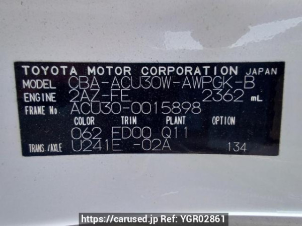 Used 2004 AT toyota harrier ACU30W Image[11]