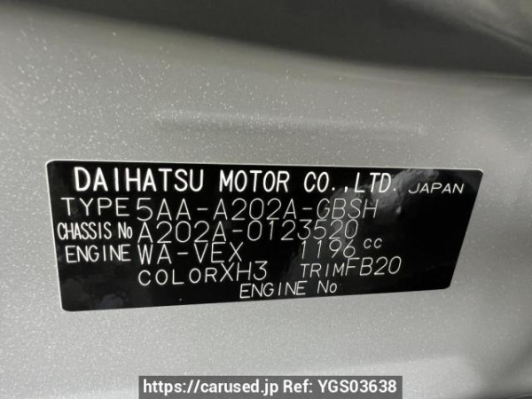 Used 2025 AT toyota raize A202A Image[8]