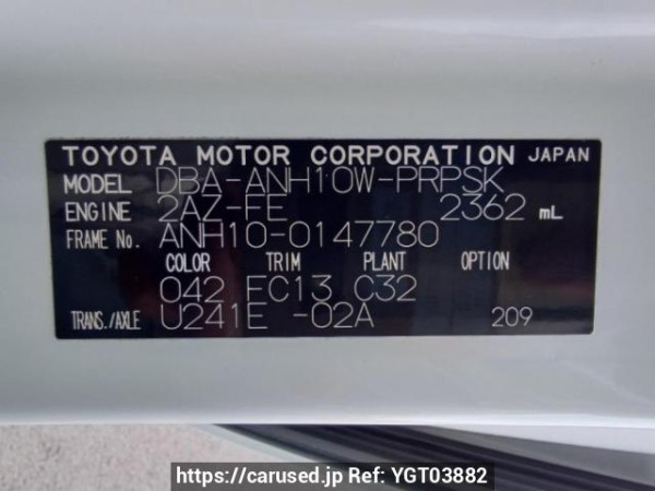 Used 2006 AT toyota alphard ANH10W Image[10]