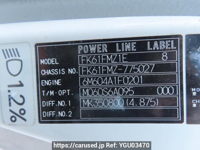 Buy Used 1996 Mitsubishi Fuso Fighter FK61FMZ (YGU03470) - Carused.jp