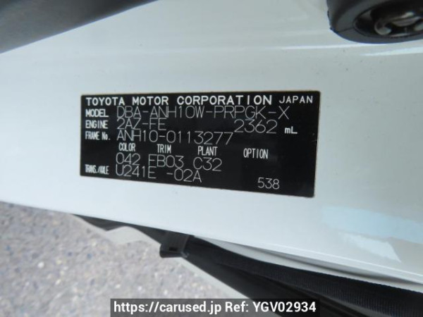 Used 2005 AT toyota alphard ANH10W Image[11]