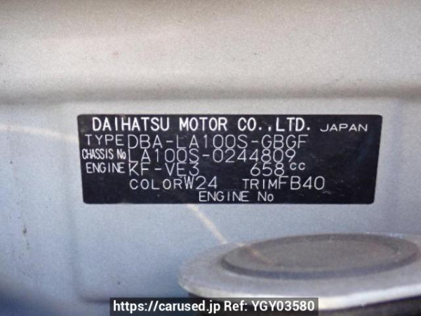 Used 2013 AT daihatsu move LA100S Image[8]
