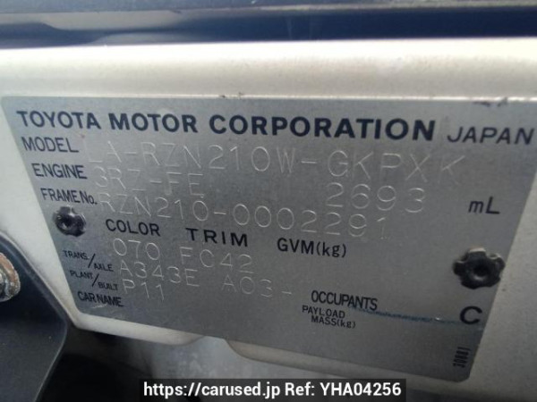 Used 2004 AT toyota hilux-surf RZN210W Image[12]