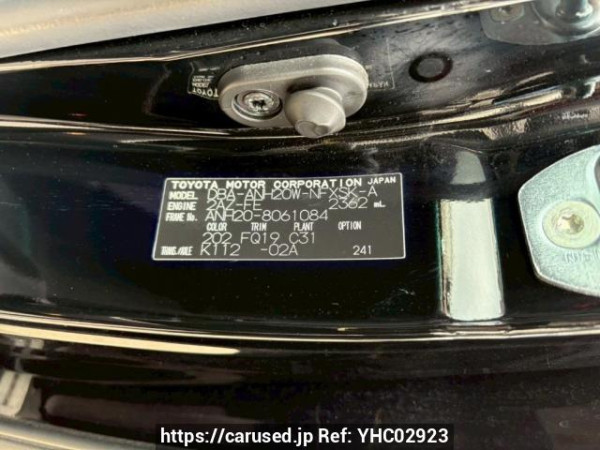 Used 2009 AT toyota vellfire ANH20W Image[10]