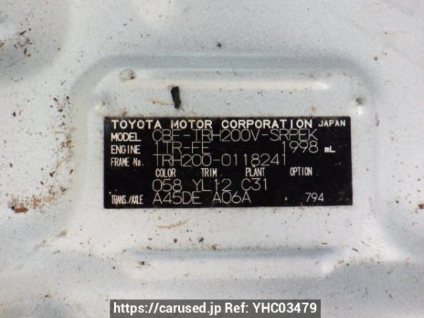 Used 2010 AT toyota hiace-van TRH200V Image[10]