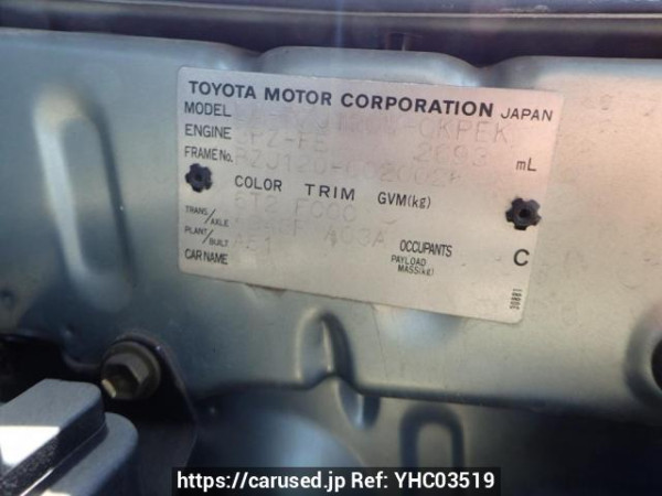 Used 2003 AT toyota land-cruiser-prado RZJ120W Image[10]
