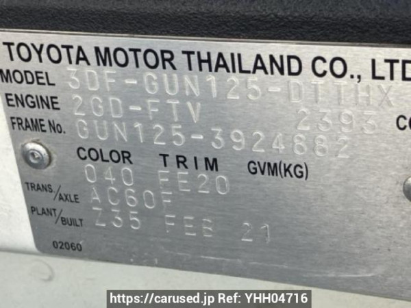 Used 2021 AT toyota hilux GUN125 Image[10]