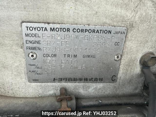 Buy Used 1998 Toyota Land Cruiser Prado RZJ95W (YHJ03252) - Carused.jp