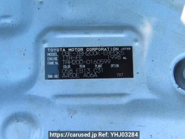 Used 2012 AT toyota hiace-van TRH200K Image[16]
