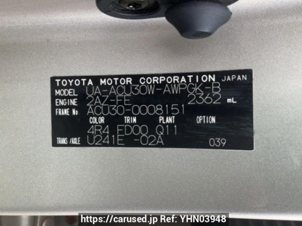 Used 2003 AT toyota harrier ACU30W Image[10]