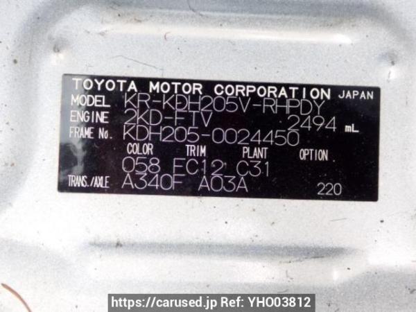 Used 2006 AT toyota hiace-van KDH205V Image[10]