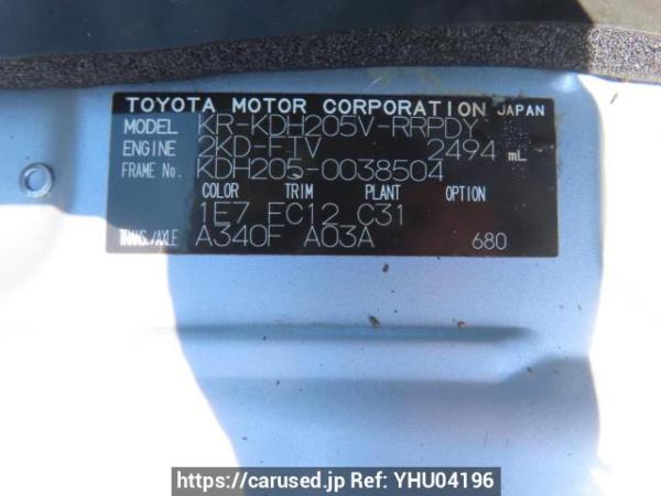 Used 2007 AT toyota hiace-van KDH205V Image[12]