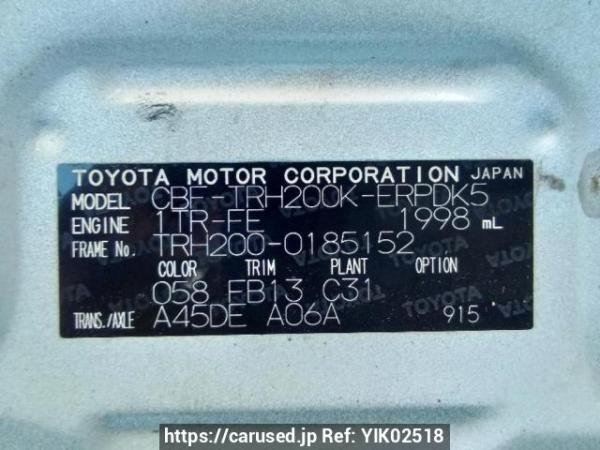 Used 2013 AT toyota hiace-van TRH200K Image[11]