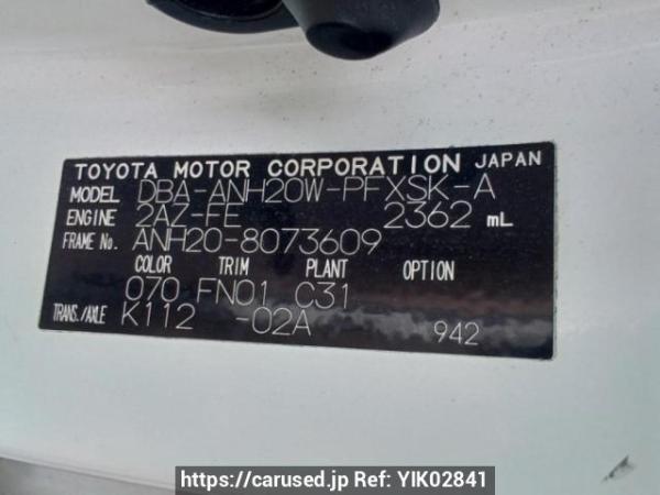 Used 2009 AT toyota alphard ANH20W Image[10]