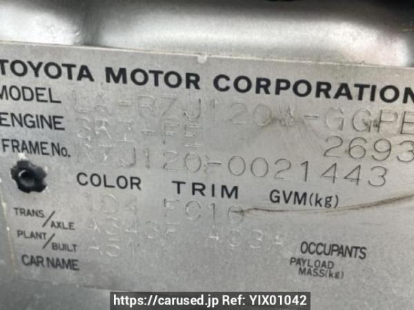 Used 2003 AT toyota land-cruiser-prado RZJ120W Image[10]