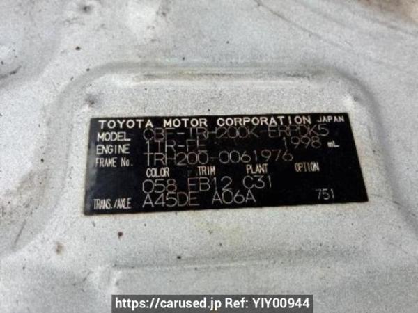Used 2007 AT toyota hiace-van TRH200K Image[9]