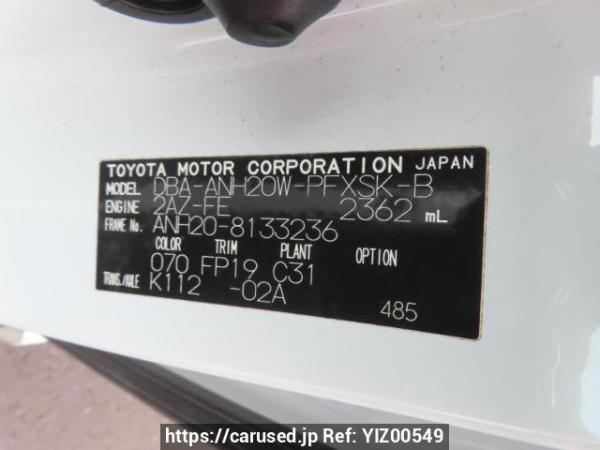 Used 2010 AT toyota alphard ANH20W Image[9]