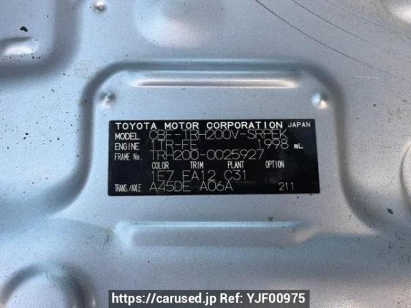 Used 2005 AT toyota hiace-van TRH200V Image[10]