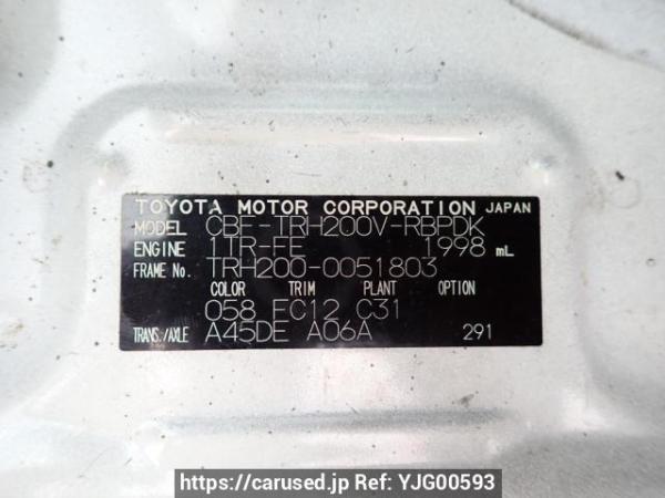 Used 2007 AT toyota hiace-van TRH200V Image[11]