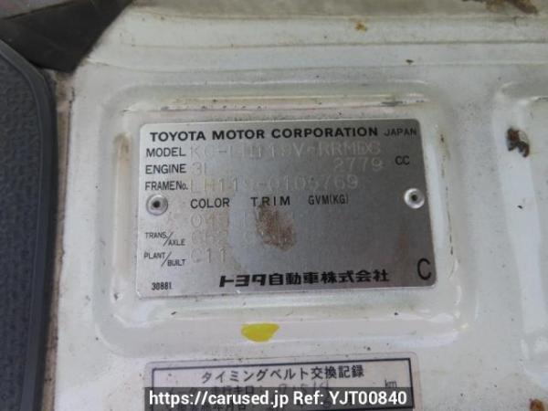 Used 1998 MT toyota hiace-van LH119V Image[11]
