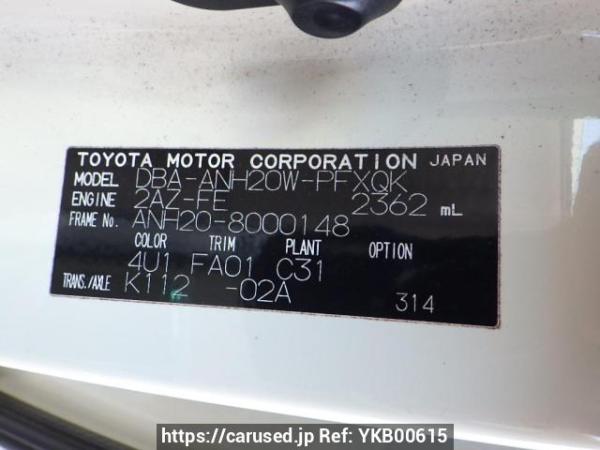 Used 2008 AT toyota alphard ANH20W Image[8]