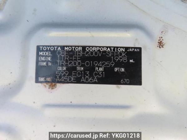 Used 2014 AT toyota hiace-van TRH200V Image[11]