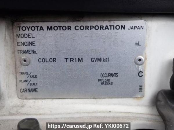 Used 2003 AT toyota liteace-van KR42V Image[10]