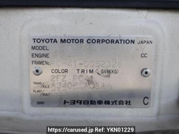 Used 2001 AT toyota regius-wagon RCH41W Image[10]