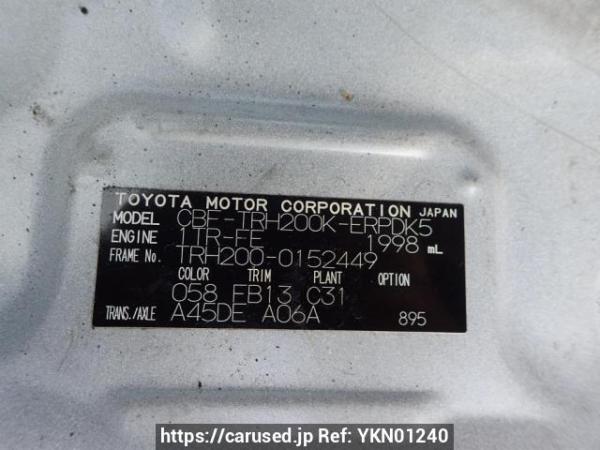 Used 2012 AT toyota hiace-van TRH200K Image[10]