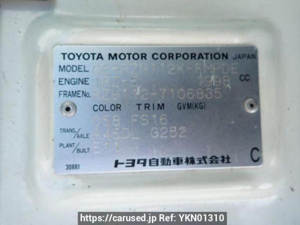 Used 2002 AT toyota hiace-van RZH112K Image[10]