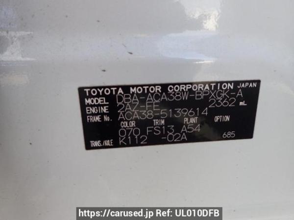 Used 2009 AT toyota vanguard ACA38W Image[10]