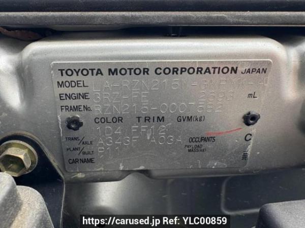 Used 2003 AT toyota hilux-surf RZN215W Image[10]