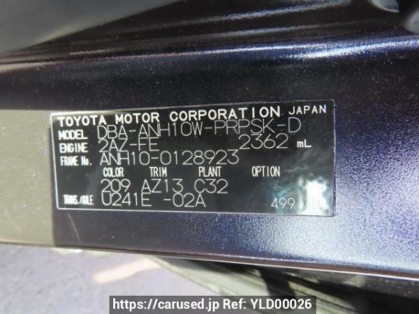 Used 2005 AT toyota alphard ANH10W Image[10]